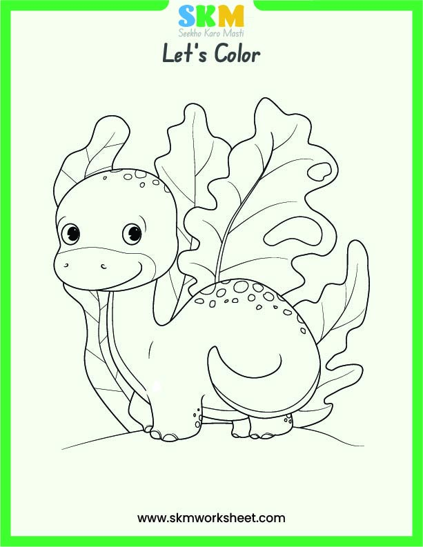 Color dinosaur worksheet