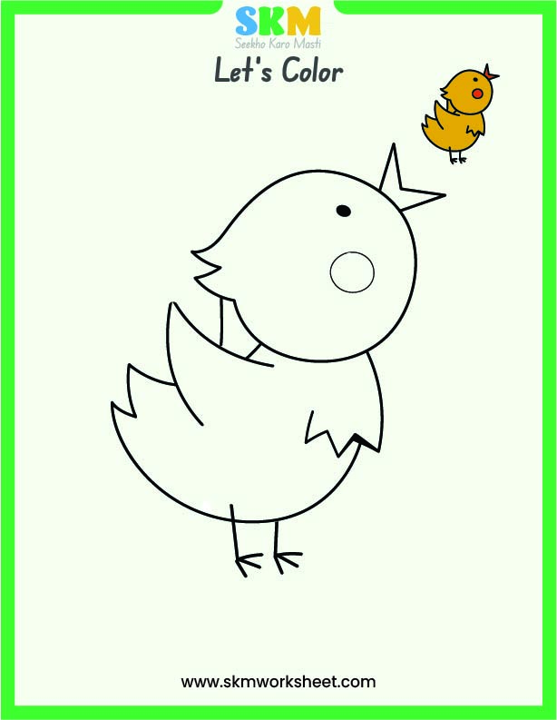 Chick color worksheet