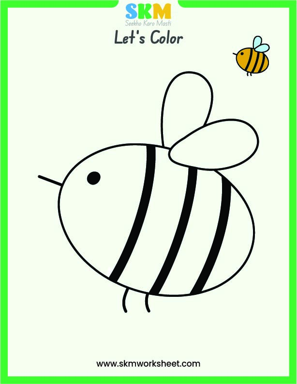 Bee Printable color worksheet