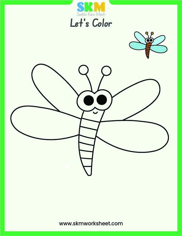 Butterfly colouring worksheet