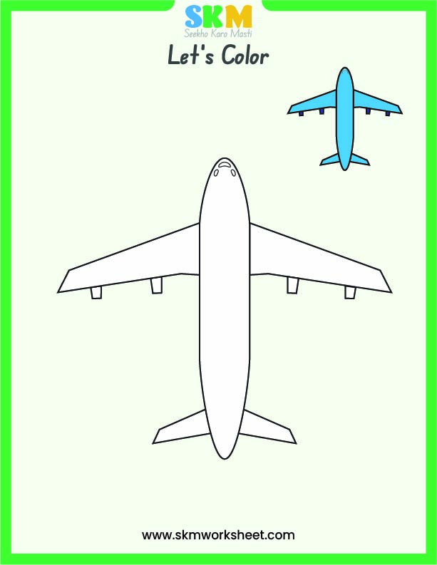 Aeroplane printable colorsheet