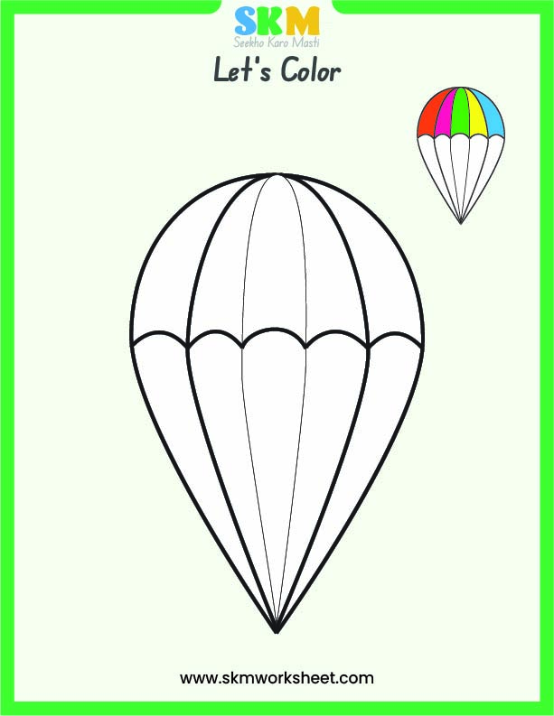 parachute color worksheet