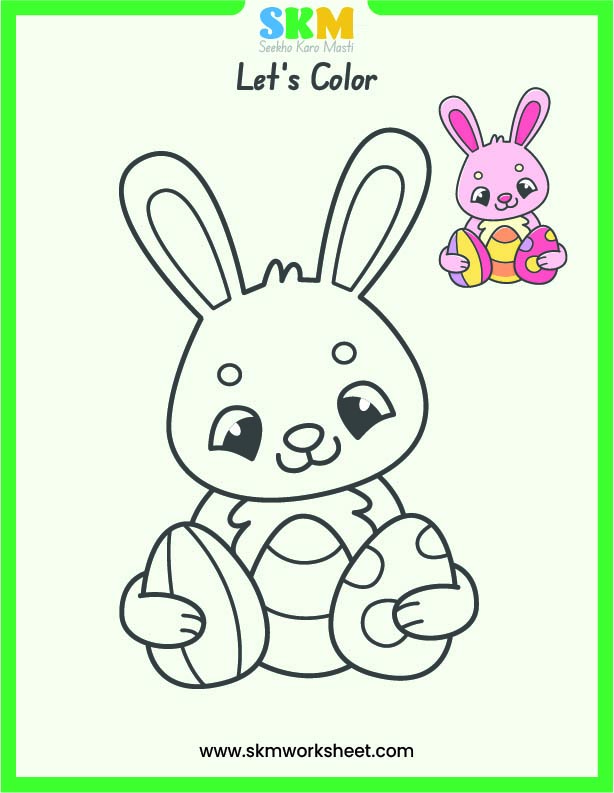 bunny color worksheet