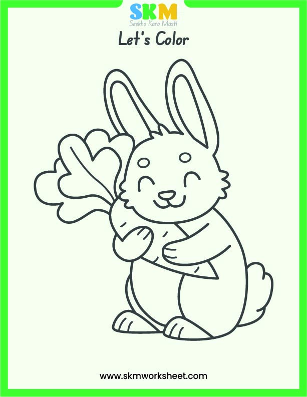 Carrot Rabbit color worksheets