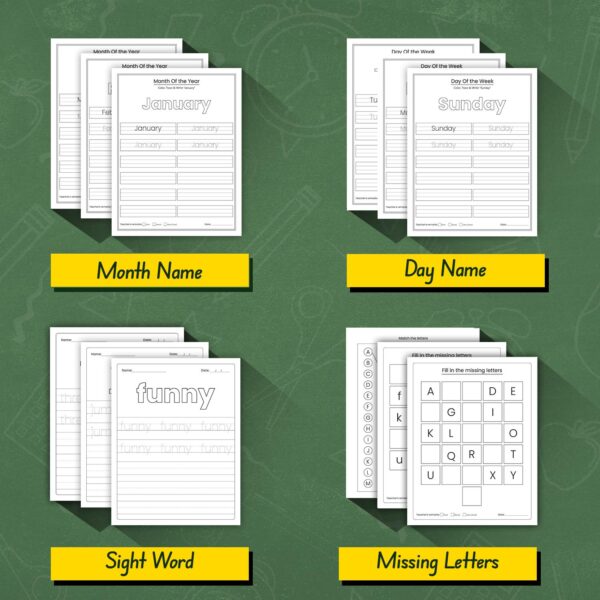 Kindergarten, Grade1 all in one worksheet - Image 2
