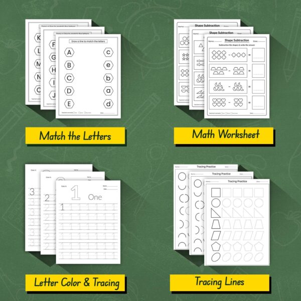 Kindergarten, Grade1 all in one worksheet - Image 3