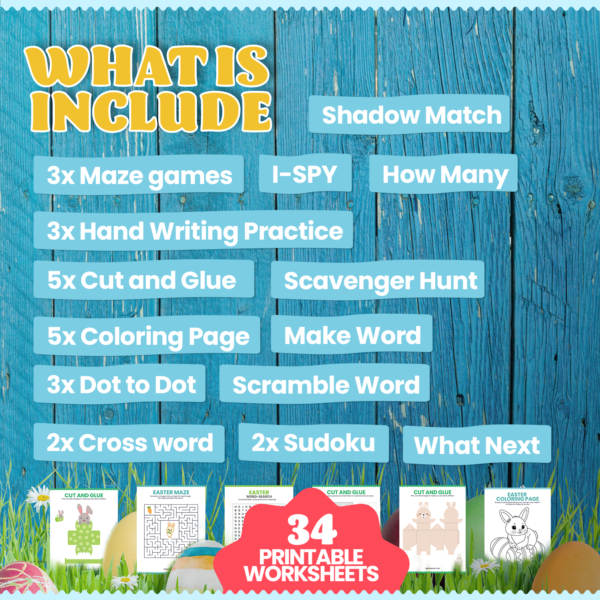 Easter Worksheet for Kids – Fun Printable Activities - Image 8